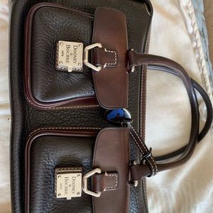 Dooney and Bourke Double Pocket Tote ALL leather